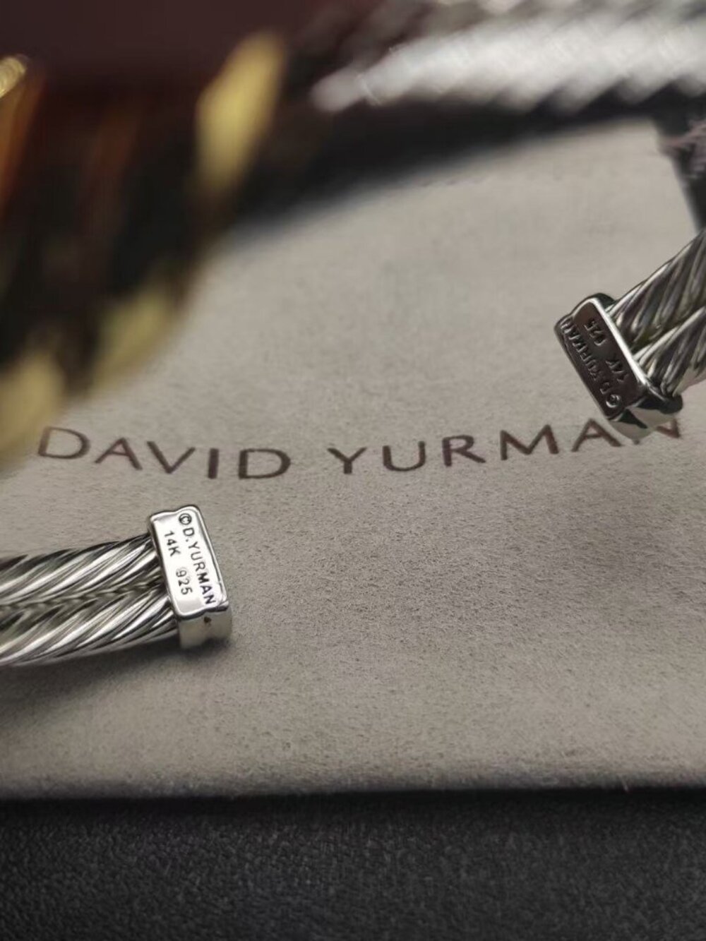 David Yurman 10mm Three-Row Cable Bracelet - Picture 6 of 6